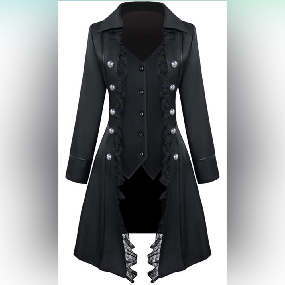 Victorian Halloween Goth Jacket Black